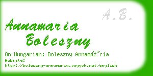 annamaria boleszny business card